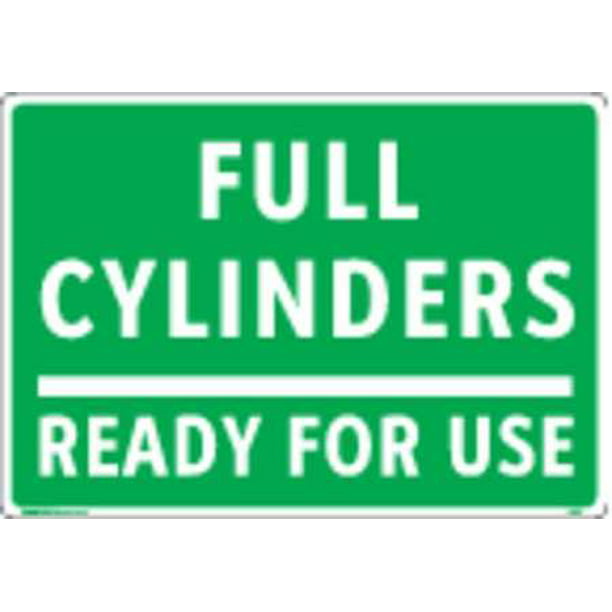 7 In Gas Cylinder Sign Label 10 In W H 